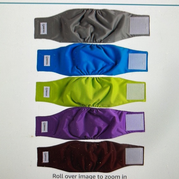 Vecomfy Belly Bands for Male Dogs Diapers Belly Wraps (5 Pack) - Picture 3 of 7